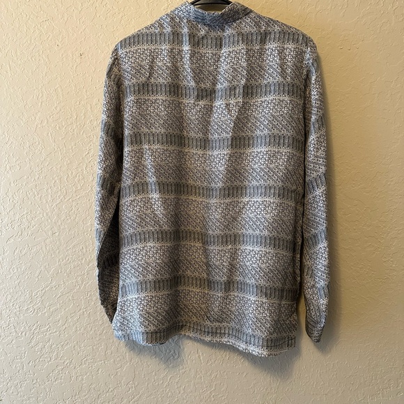 Vintage Stunt Women's Silk Button Up Blouse Geometric Print Size S - Picture 5 of 9